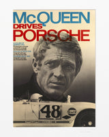 Affiche mcqueen porsche 30x40