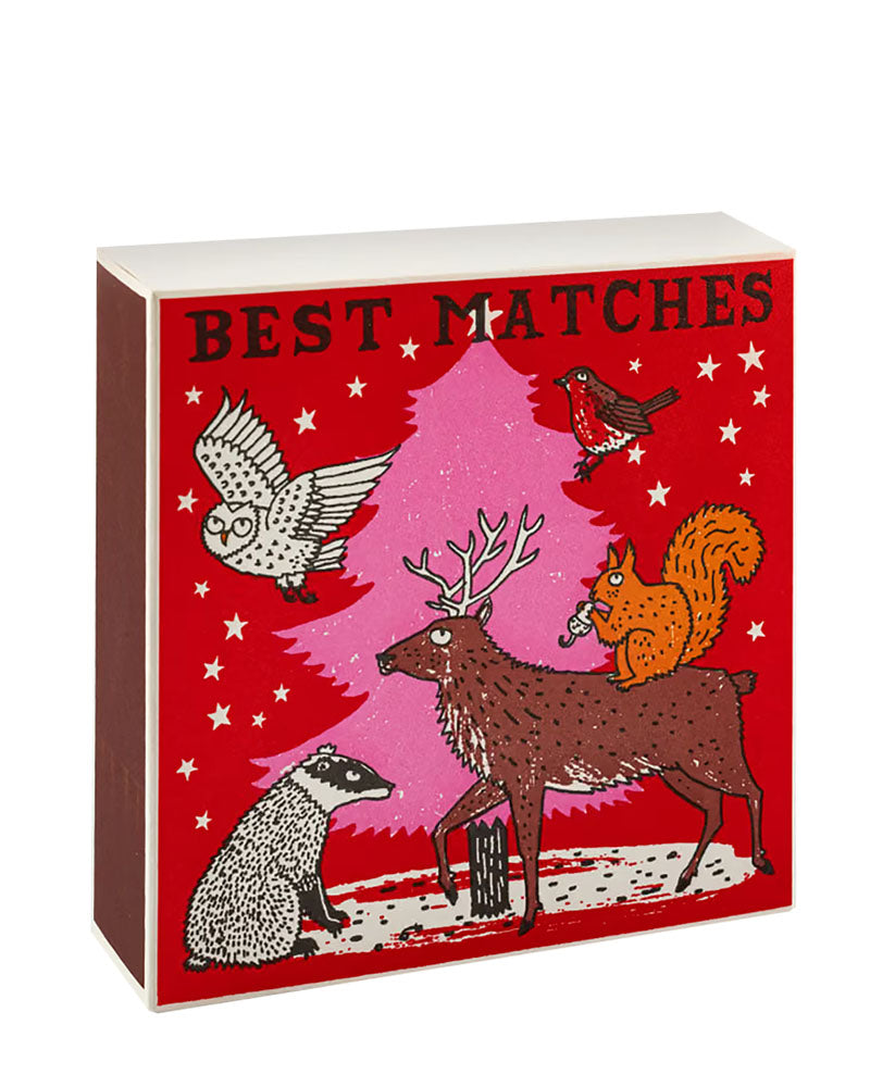 Boite allumettes woodland christmas
