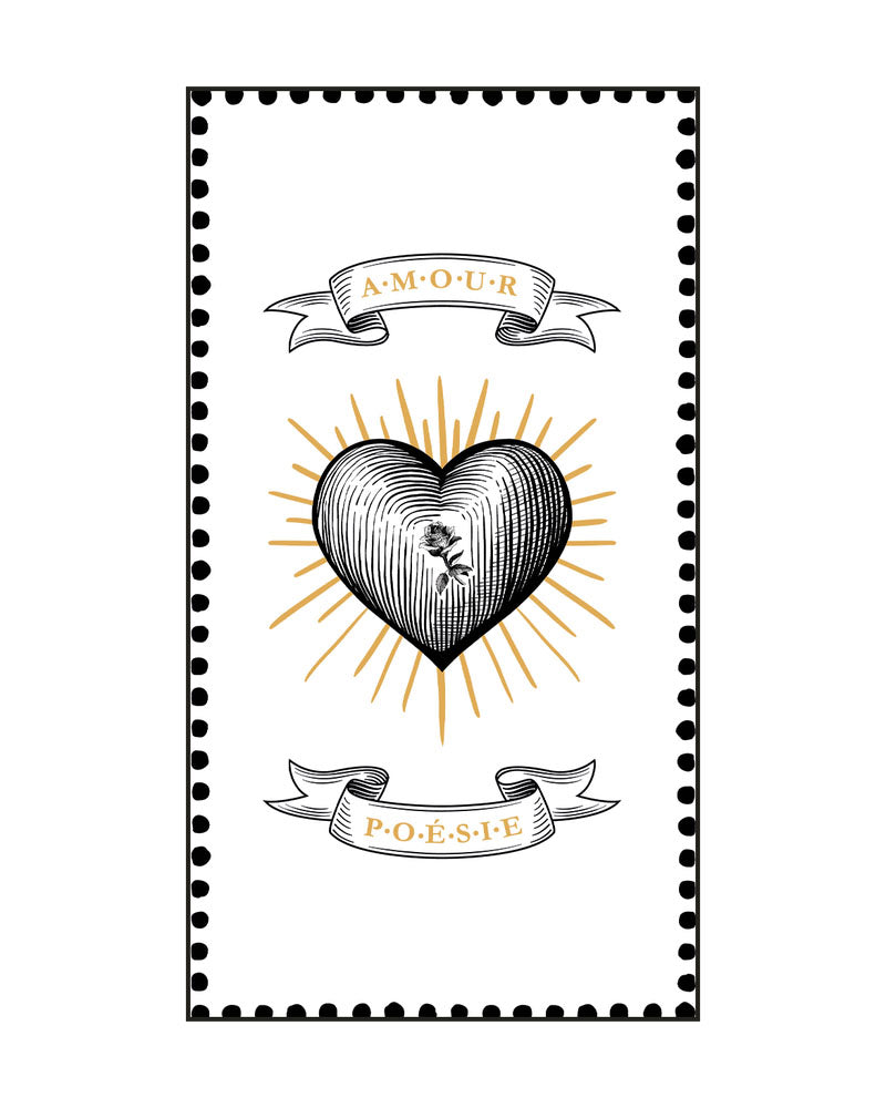 Serviettes amour poesie opjet