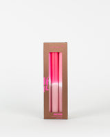 Lot de 3 bougies fluo pink stories