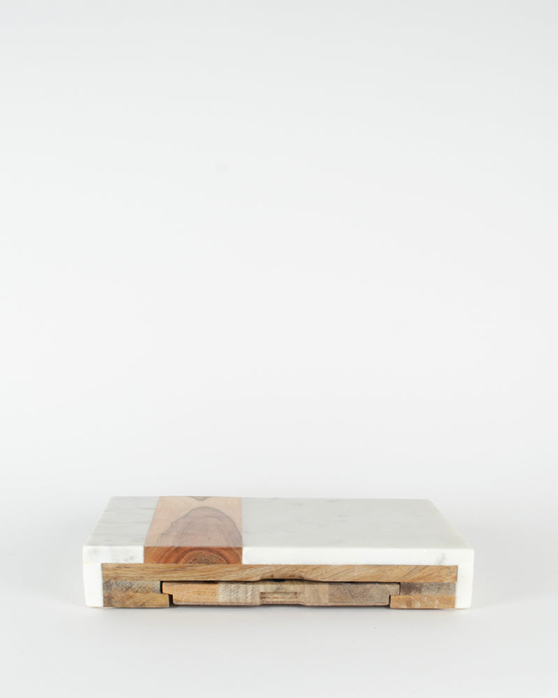Planche marbre acacia et set couverts be home