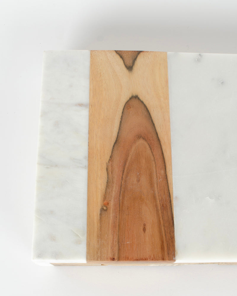 Planche marbre acacia et set couverts be home