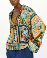 Chemise soie imp carreaux momoni