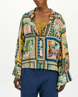 Chemise soie imp carreaux momoni
