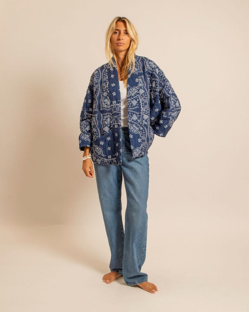 Veste kimono bandana aokyanos
