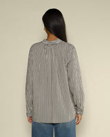 Blouse raye start with gratitude