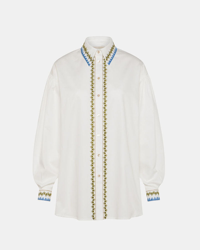 Chemise brodee poches momoni