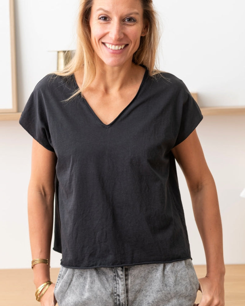T-shirt col v suny