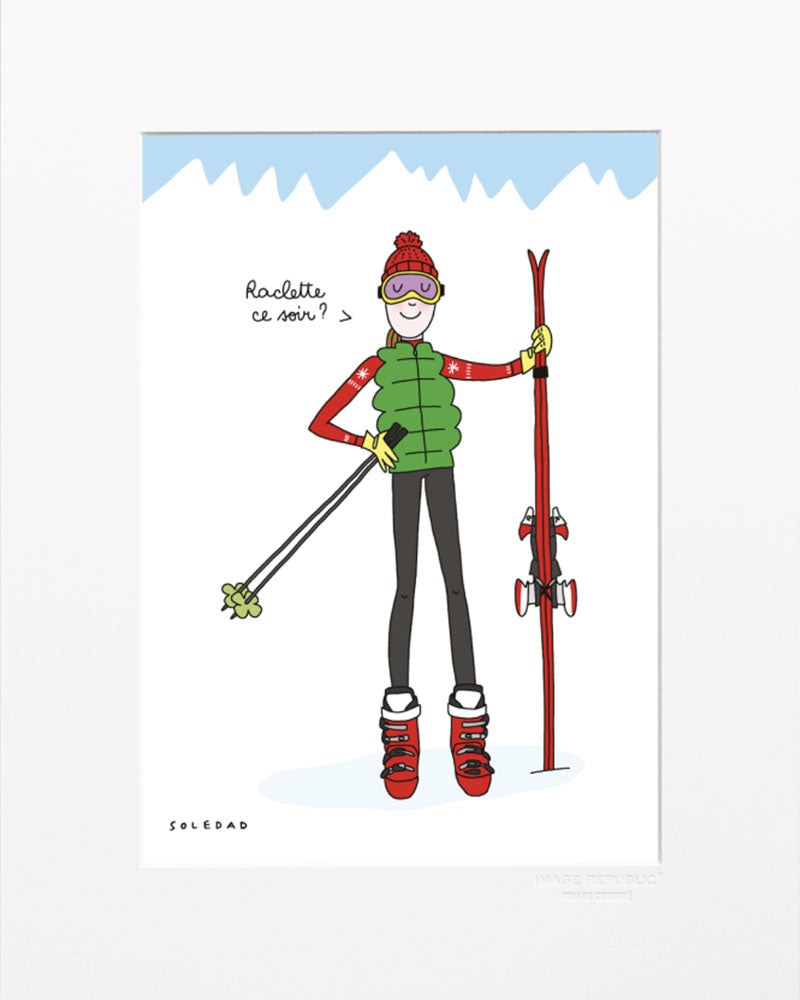 Affiche ski 30x40