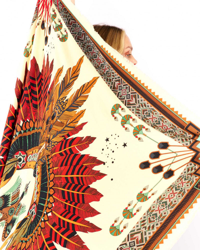 Foulard 130x130 wild