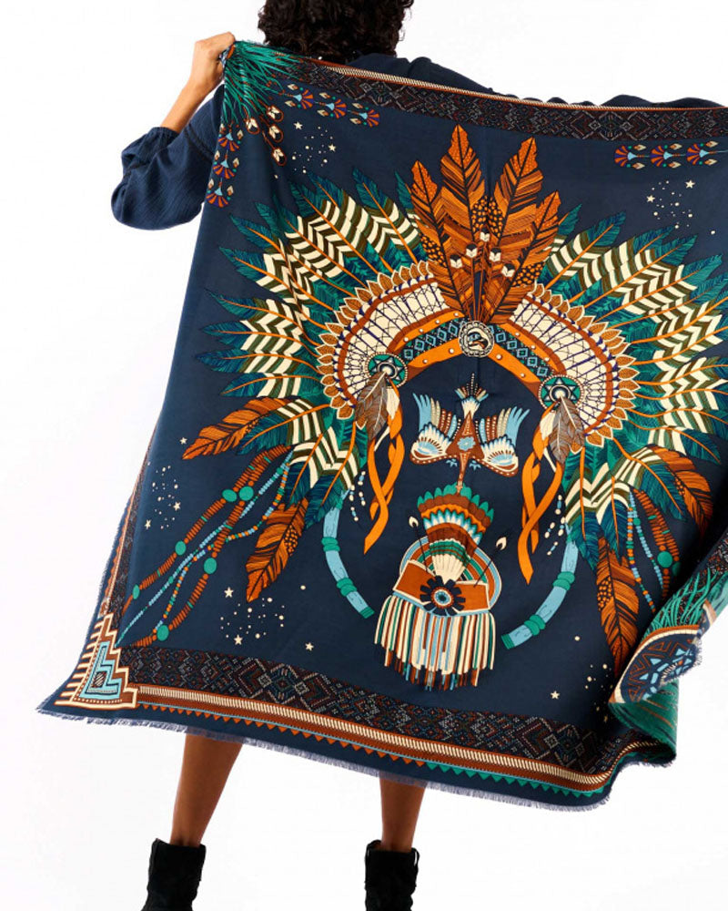 Foulard 130x130 wild