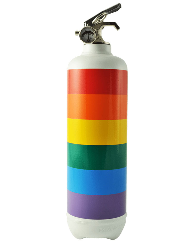 Extincteur rainbow blanc fire design couleur Uni